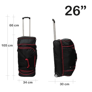 Foto 6 | Foto 6 | Maleta De Viaje Duffel Tr-tb6533 Negro con Rojo Travel Republic Con Ruedas 26''