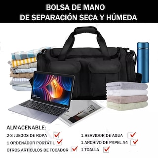 Foto 2 | Foto 2 | Maleta Deportiva Bolsa Gym Viaje Fitness Eo Safe Imports Esi-12804 Negro