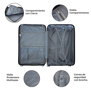 Foto 6 | Foto 6 | Maleta De Mano Rígida 20 Pulgadas Con Ruedas 360 Y Candado Tsa Marca Gravita