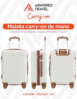 Foto 5 | Foto 5 | Maleta De Viaje Rígida Carry On De Mano Cabina Modelo Palace 20 Pulgadas 10 Kg Candado Alta Seguridad Tsa Lock Armored Travel