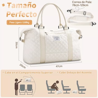 Foto 2 | Foto 2 | Maleta Deportiva Mujer Impermeable Bolsa Para Gym Eo Safe Imports Esi-14065 Beige