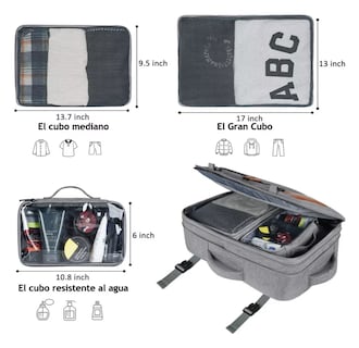 Foto 4 | Foto 4 | Mochila De Viaje Impermeable Con Correas Extraíbles Expandible T