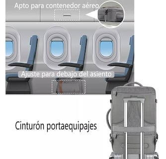 Foto 7 | Foto 7 | Mochila De Viaje Impermeable Con Correas Extraíbles Expandible T