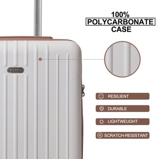 Foto 3 | Foto 3 | Luggage Cluci Carry On Pc De 20 Pulgadas Con Cierre Tsa, Color Beige - Venta Internacional.