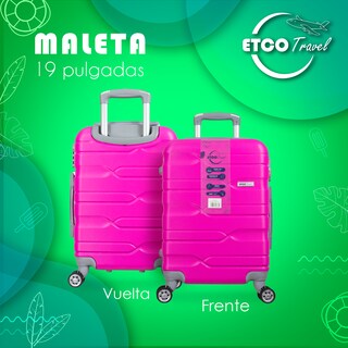 Foto 2 | Foto 2 | Maleta de Mano con Ruedas Etco Travel Giro 360° 19 Pulgadas Fucsia