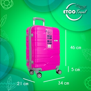 Foto 3 | Foto 3 | Maleta de Mano con Ruedas Etco Travel Giro 360° 19 Pulgadas Fucsia