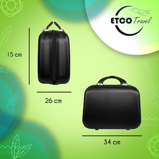 Foto 3 | Foto 3 | Maleta Neceser De Mano Cosmetiquera De Viaje Color Negro Impermeable Maquillaje