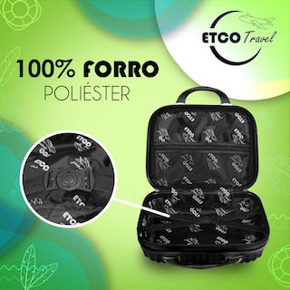 Foto 4 | Foto 4 | Maleta Neceser De Mano Cosmetiquera De Viaje Color Negro Impermeable Maquillaje