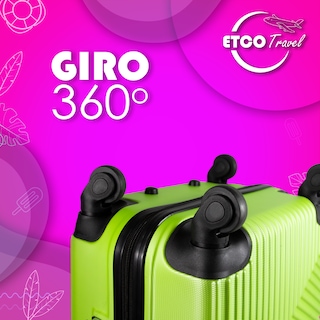 Foto 6 | Foto 6 | Maleta de Mano 10 K Verde con Ruedas 360 Etco Travel