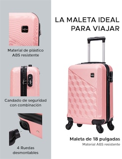 Foto 2 | Foto 2 | Maleta 18'' Abs Kenia Color Oro Rosa