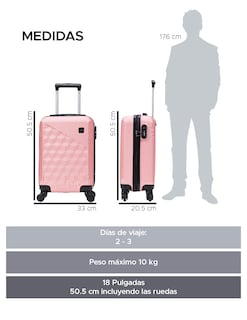 Foto 3 | Foto 3 | Maleta 18'' Abs Kenia Color Oro Rosa