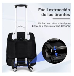 Foto 5 | Foto 5 | Maleta De Mano De Viaje Bolsa Con Candado De Seguridad Cabina Negro/blanco
