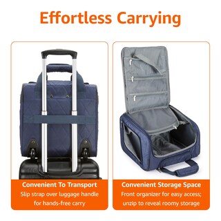 Foto 3 | Foto 3 | Equipaje De Mano Amazon Basics Para Debajo Del Asiento, 14 Pulgadas, Azul Marino - Venta Internacional.