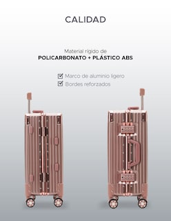 Foto 4 | Foto 4 | Maleta Abs 20in Zúrich Color Oro Rosa