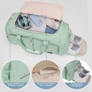 Foto 2 | Foto 2 | Maleta Deportiva Bolsa Viaje Mochila Fitness Eo Safe Imports Esi-18199 Verde