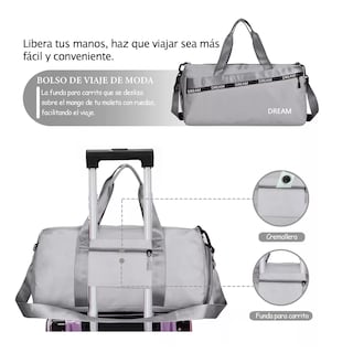 Foto 3 | Foto 3 | Maleta De Viaje Bolso Deportivo Mochila Eo Safe Imports Esi-18201 Gris