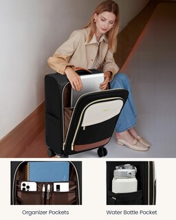 Foto 4 | Foto 4 | Equipaje De Mano Lovevook De 20 Pulgadas Con Candado Tsa Para Mujeres Y Hombres - Venta Internacional.