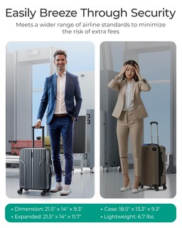 Foto 5 | Foto 5 | Maleta con Ruedas Bagsmart Gris de 20\"-Venta Internacional