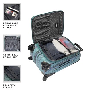 Foto 4 | Foto 4 | Steve Madden Carry On Bag With Spinner Wheels Legends Turquoise - Venta Internacional