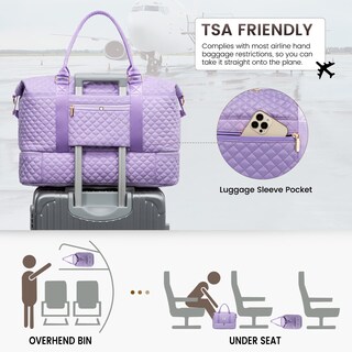 Foto 5 | Foto 5 | Bolsa De Viaje Lovevook Weekender Para Mujer, Color Morado - Venta Internacional.