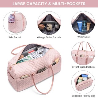 Foto 3 | Foto 3 | Bolsa De Viaje De Fin De Semana Lovevook Travel Para Mujer Con Compartimento Para Zapatos - Venta Internacional.