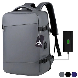 Foto 1 | Foto 1 | Mochila Viaje 38l Grande Laptop 17 Pulgadas Hombre Expandible Gris