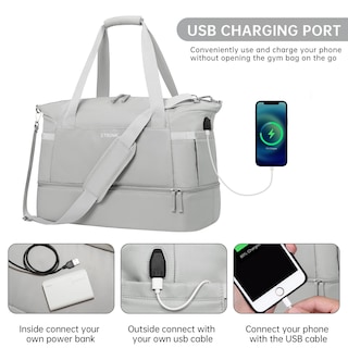 Foto 6 | Foto 6 | Bolsa Deportiva Etronik Gris para Mujer - Venta Internacional