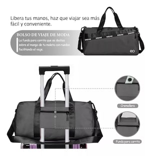 Foto 2 | Foto 2 | Language Maleta De Viaje Bolso Deportivo Mochila Eo Safe Imports Esi-18203-1 Negro