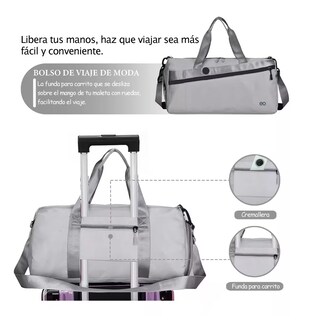 Foto 3 | Foto 3 | Language Maleta De Viaje Bolso Deportivo Mochila Eo Safe Imports Esi-18201-1 Gris