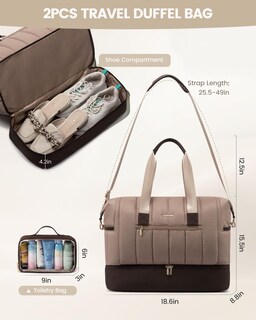 Foto 3 | Foto 3 | Bolsa De Viaje Lovevook Puffer Weekender 42 L Con Compartimento Para Zapatos - Venta Internacional.