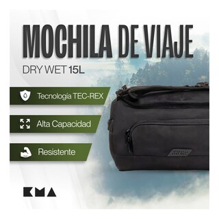 Foto 3 | Foto 3 | Duffle Mochila Dry Outdoor Kma 15l Color Negro Versátil