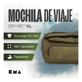 Foto 3 | Foto 3 | Duffle Mochila Dry Outdoor Kma 15l Color Verde Versátil