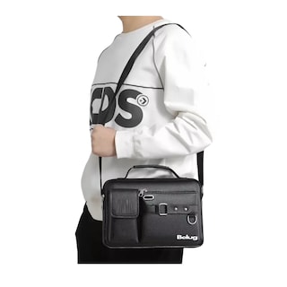 Foto 4 | Foto 4 | Bandolera De Cuero Para Hombre Bolso Crossbody Lujo Moderno, Belug Negro