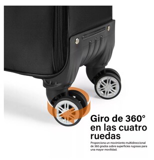 Foto 4 | Foto 4 | Maleta De Mano Belug De Viaje Bolsa Con Candado De Seguridad Cabina Negro Detalles Cafe