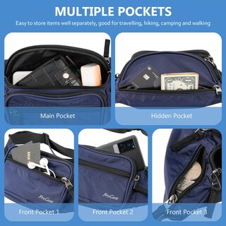 Foto 4 | Foto 4 | Riñonera Fanny Pack Procase Para Hombre Y Mujer, Color Azul Marino - Venta Internacional.