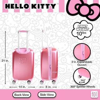 Foto 3 | Foto 3 | Equipaje De Mano Ful Hello Kitty, Carcasa Rígida Moldeada De 21 Pulgadas - Venta Internacional.
