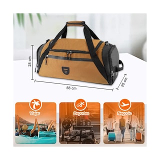 Foto 3 | Foto 3 | Maleta Bolsa De Viaje 40l Impermeable Eo Safe Imports Esi-19440 Amarilla