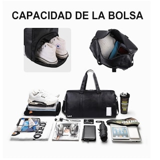 Foto 3 | Foto 3 | Maleta Deportiva Bolsa Gym De Viaje Mochila Lab.g, Negro