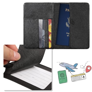 Foto 4 | Foto 4 | Funda Para Pasaporte Frienda Para Mujer, Clásica, Rosa Y Negra - Venta Internacional.