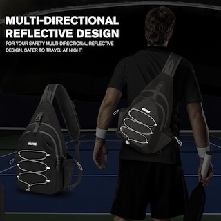 Foto 3 | Foto 3 | Bolsa De Pickleball G4free, Bandolera Grande, Negra, Para Hombre Y Mujer - Venta Internacional.