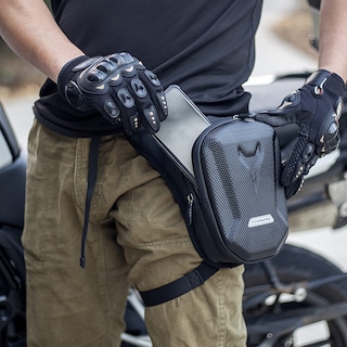 Foto 2 | Foto 2 | Riñonera Para Moto Rzahuahu, Bolsa De Pierna Abatible Negra, Eva, 285 G - Venta Internacional.