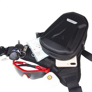Foto 5 | Foto 5 | Riñonera Para Moto Rzahuahu, Bolsa De Pierna Abatible Negra, Eva, 285 G - Venta Internacional.