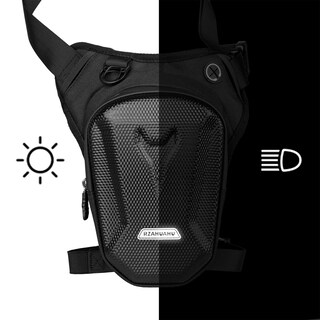Foto 7 | Foto 7 | Riñonera Para Moto Rzahuahu, Bolsa De Pierna Abatible Negra, Eva, 285 G - Venta Internacional.