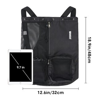 Foto 5 | Foto 5 | Bolsa De Natación Wandf, Mochila De Malla Con Cordón, Impermeable, Negra - Venta Internacional.