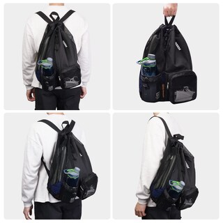 Foto 7 | Foto 7 | Bolsa De Natación Wandf, Mochila De Malla Con Cordón, Impermeable, Negra - Venta Internacional.