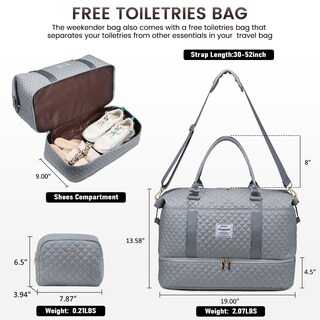 Foto 2 | Foto 2 | Bolsa De Viaje Lovevook Para Mujer Con Compartimento Para Zapatos - Venta Internacional.