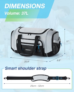 Foto 6 | Foto 6 | Bolsa De Gimnasio Bagsmart Sports Travel Duffel De 37 L Con Compartimento Para Zapatos - Venta Internacional.