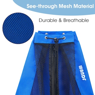 Foto 4 | Foto 4 | Bolsa De Natación Wandf Mochila De Malla Con Cordón Para Nadar, Color Azul Marino - Venta Internacional.