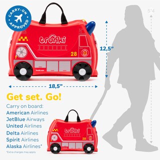 Foto 2 | Foto 2 | Maleta Para Niños Trunki Ride-on Tow-along Equipaje Frank Fire Truck - Venta Internacional.