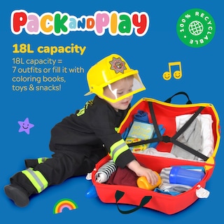 Foto 4 | Foto 4 | Maleta Para Niños Trunki Ride-on Tow-along Equipaje Frank Fire Truck - Venta Internacional.